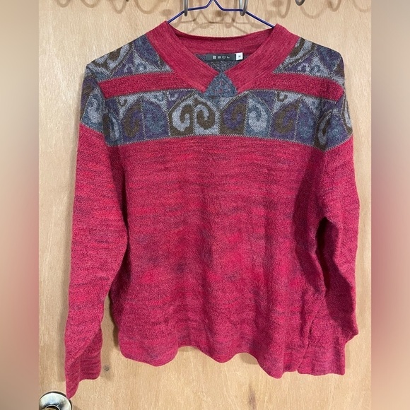 sol Sweaters - SOL- baby alpaca wool vintage v neck